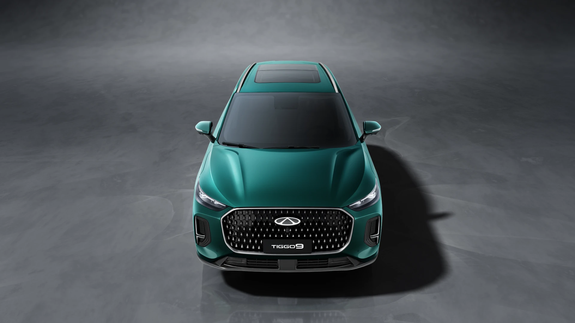 Stereoscopic diamond-shaped embossed grille